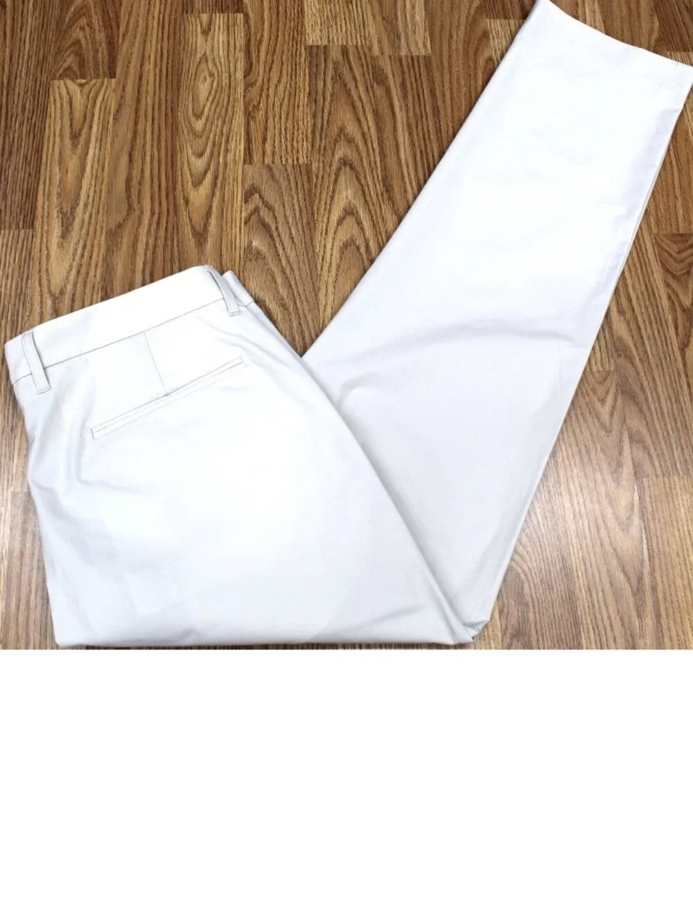 33x32 J.CREW TAPERED FIT THOMPSON FLEX POLYESTER PANTS LIGHT KHAKI Sz 33W x 32L